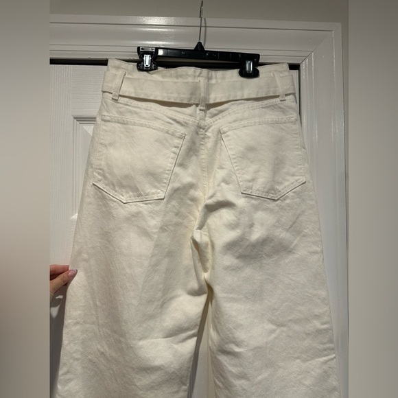 Reformation Wilder Belted High Rise Wide Leg Cropped Jeans - Picture 6 of 9